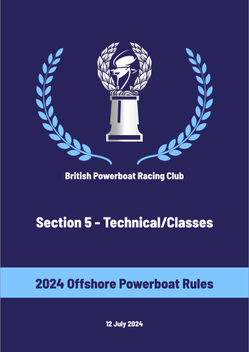 British Powerboat Racing Club - 5 Technical Rules / Classes